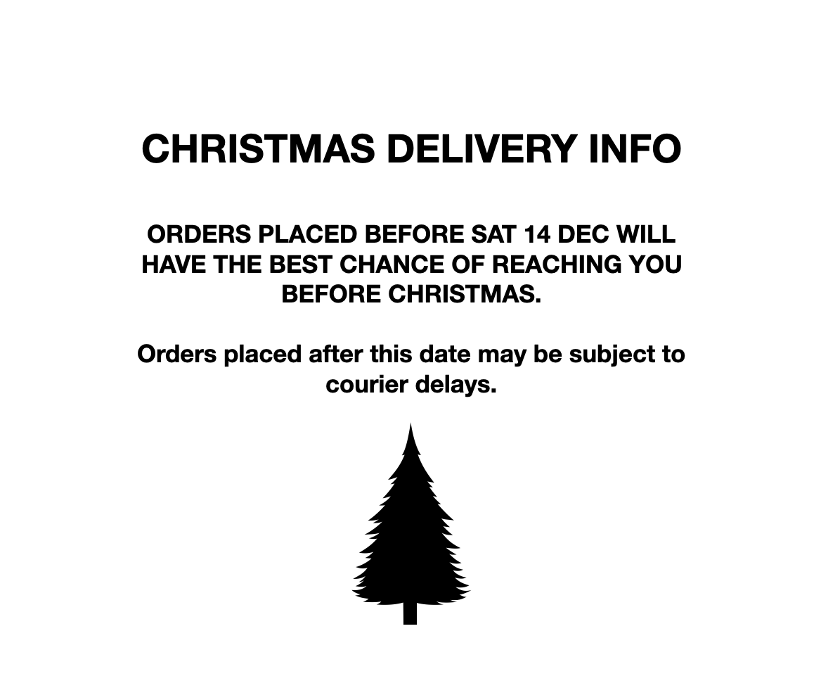 CHRISTMAS DELIVERY TIME INFO...